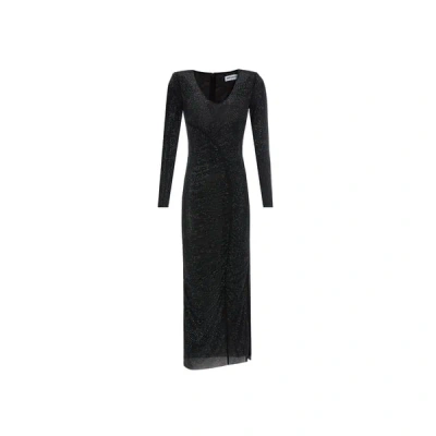 Self-portrait Sequin Midi Dress In Black