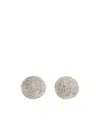 Self-portrait Self Portrait 'round Crys' Silver Plated Brass Earrings In Silver