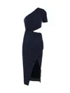 Self-portrait Self Portrait Rhinestones Midi Dress In Blue