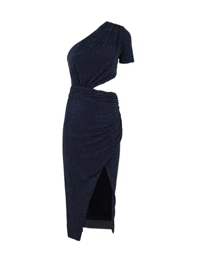 SELF-PORTRAIT NAVY HOT FIX MIDI DRESS,RS23.057M NAVY