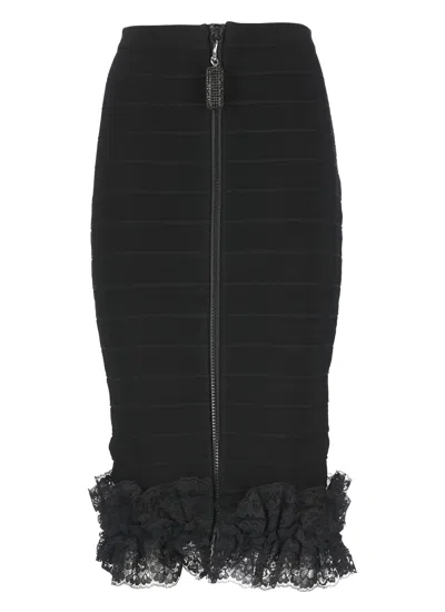 SELF-PORTRAIT RUFFLE MIDI DRESS