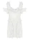Self-portrait Knit Ruffle Mini Dress