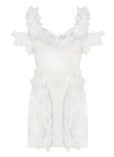 SELF-PORTRAIT RUFFLE MINI DRESS