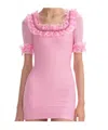 Self-portrait X Christopher Kane Embellished Lace-trimmed Mini Dress In Pink