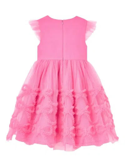 Self-portrait Kids' Ruffled-sleeve Tulle Dress