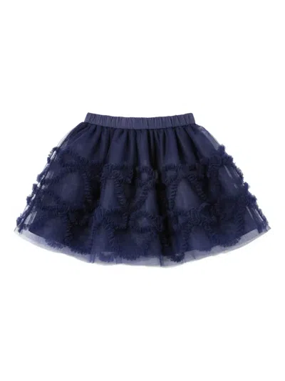 Self-portrait Kids' Ruffled Tulle Skirt