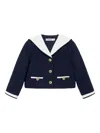 Self-portrait Bouclé Jacket In Blue