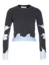 Self-portrait Self Portrait Dark Grey Wool Blend Sweater