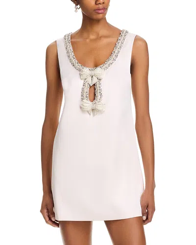 SELF-PORTRAIT SELF-PORTRAIT SATIN BOW MINI DRESS - EXCLUSIVE