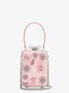 Self-portrait Micro Crystal-embellished Floral Box Bag In Pink