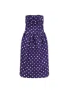 Self-portrait Polka-dot Midi Dress In Blue