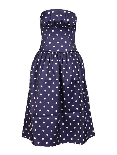 SELF-PORTRAIT SATIN DRESS