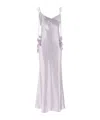 Self-portrait Lilac Satin Flower Maxi Dress Dresses Violet In Lavender