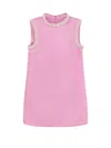 Self-portrait Pearl Trim Satin Mini Dress In Pink