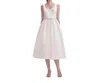 Self-portrait Satin Flower Midi Dress In Cream In White