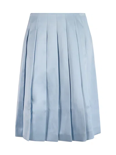 SELF-PORTRAIT SATIN MIDI SKIRT