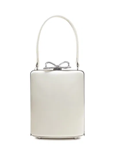 Self-portrait Satin Mini Bow Bag In White