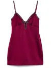 Self-portrait Minikleid Aus Satin In Rot