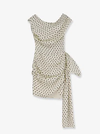 Self-portrait Satin Mini Dress In Neutral