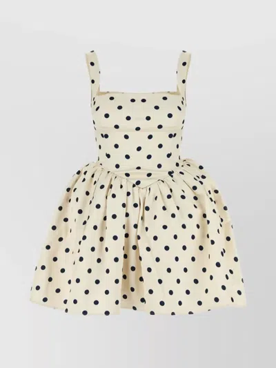 SELF-PORTRAIT SATIN MINI DRESS WITH POLKA DOT PATTERN