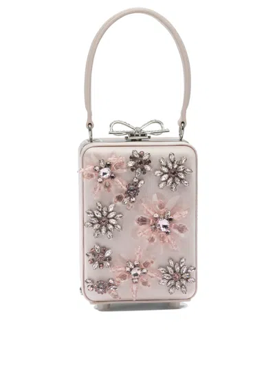 Self-portrait Self Portrait Satin Mini Handbag In Pink