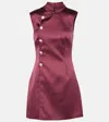 Self-portrait Satin Minidress In Red