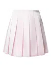 Self-portrait Satin Miniskirt With Pleats In Nude & Neutrals