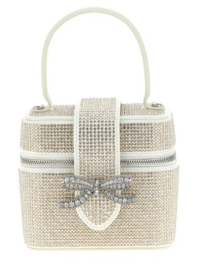 Self-portrait Satin Rhinestone Vanity Case Handbag