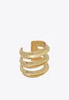 SELF-PORTRAIT SCULPTED DOUBLE CUFF BRACELET