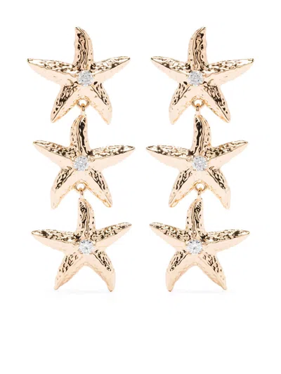 Self-portrait Sea Star Earrings In Gold
