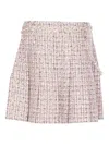 Self-portrait Self Portrait Crystal-embellished Tweed Mini Skirt In Pink
