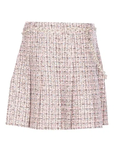 SELF-PORTRAIT SELF-PORTRAIT SELF PORTRAIT CRYSTAL-EMBELLISHED TWEED MINI SKIRT