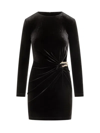 SELF-PORTRAIT SELF-PORTRAIT SELF-PORTRAIT DRAPED DRESS IN VELVET