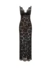 Self-portrait Floral Lace Maxi Dress In Black