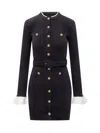 Self-portrait Short Knitted Dress In Black