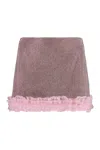 Self-portrait Crystal Miniskirt In Pink