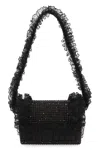 Self-portrait Christopher Kane Residency Shoulder Bag With All-over Sequins In Black