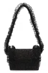 Self-portrait Christopher Kane Residency Shoulder Bag With All-over Sequins In Black