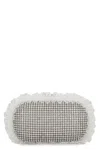 Self-portrait Christopher Kane Residency Clutch With All-over Rhinestones In Silver