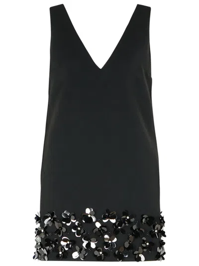 SELF-PORTRAIT SELF PORTRAIT 'SEQUIN' BLACK POLYESTER DRESS WOMEN