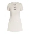 Self-portrait Sequin Bouclé Bow Midi Dress In Ivory