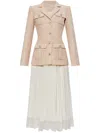 Self-portrait Sequin Bouclé Midi Dress In Neutrals