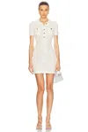 Self-portrait Mini Abito Polo In Crochet Bianco  Donna In Neutral