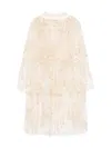 Self-portrait Sequin-detail Tulle Cape In 中性色