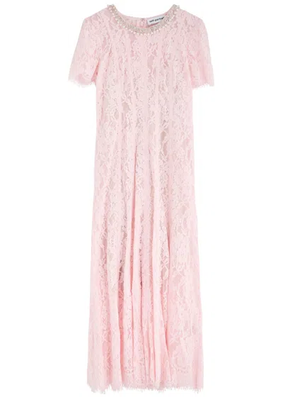 SELF-PORTRAIT SELF-PORTRAIT SEQUIN-EMBELLISHED LACE MIDI DRESS