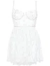 Self-portrait Sequin-embellished Lace Minidress In White