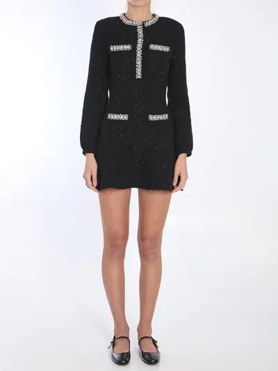 SELF-PORTRAIT SEQUIN KNIT MINI DRESS