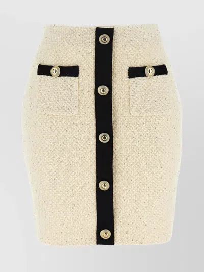 SELF-PORTRAIT SEQUIN KNIT MINI SKIRT