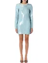 Self-portrait Sequin Mini Dress In Blue