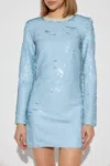 Self-portrait Sequin Mini Dress In Blue